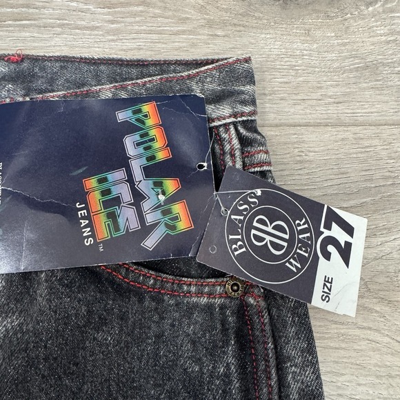 NWT Vintage Bill Blass 90s Polar Ice Acid Wash Mom Jeans Size 27 Made In USA Y2k - Picture 4 of 9